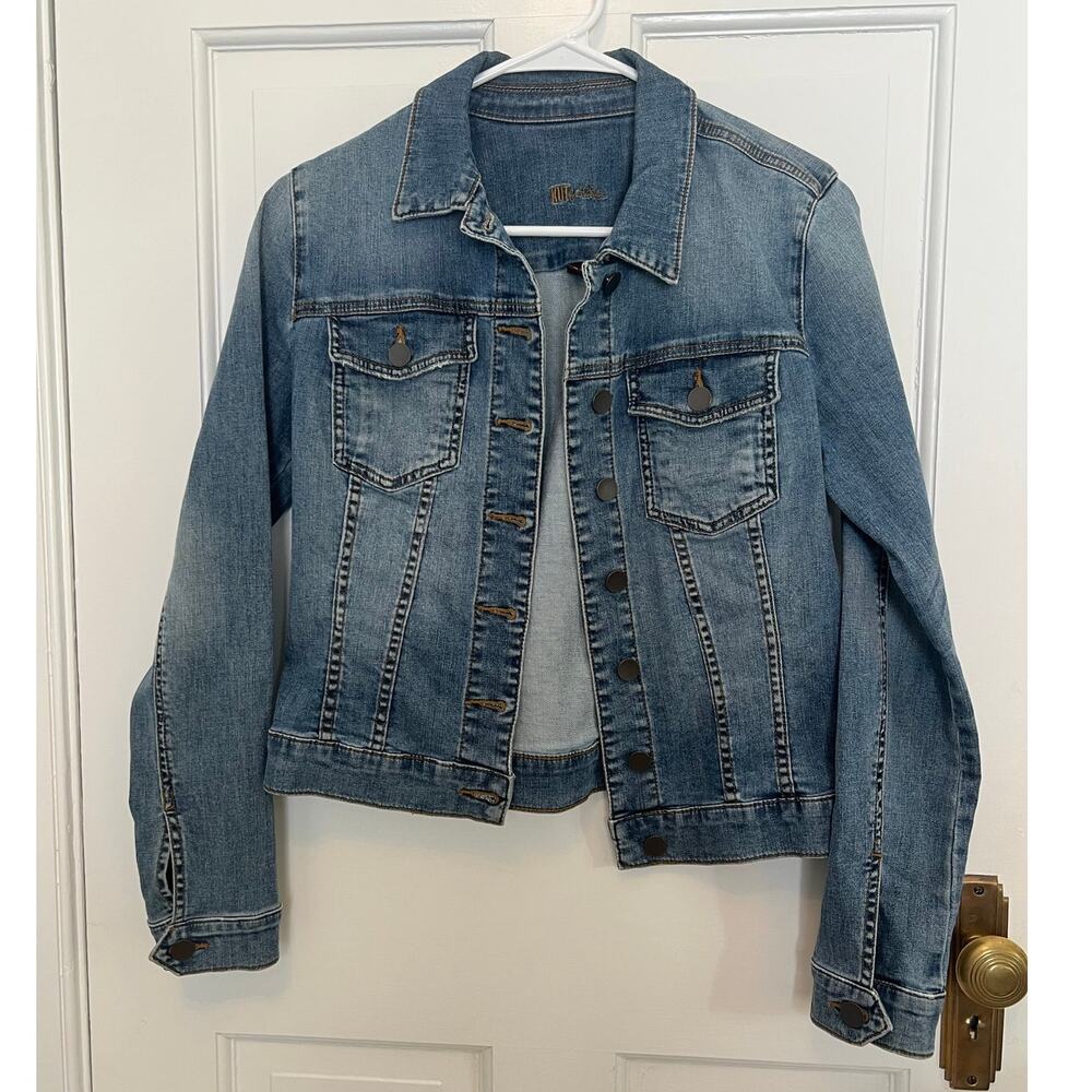Kut from the kloth Helena Denim Jacket Medium Wash Jean Stretch Women's S